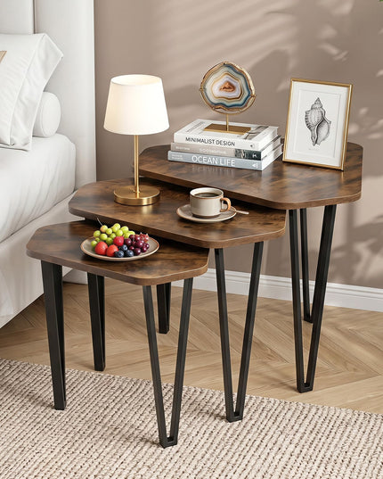 Giantex Nesting Coffee Tables Set of 3 for Living Room & Apartment