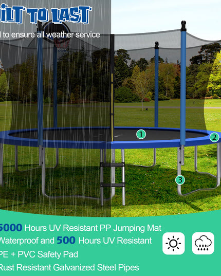 Trampoline with Basketball Hoop - Giantex