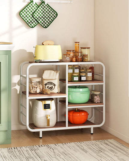 Giantex Book Shelf Storage Organizer with Metal Frame