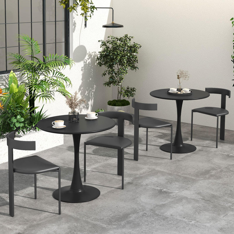 Giantex Black Round Dining Table