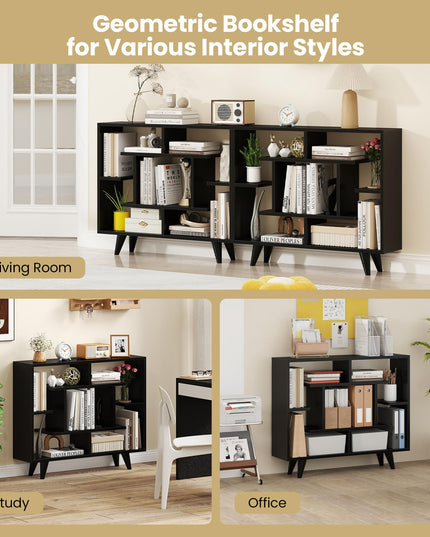 Giantex 3 Tier Geometric Bookshelf