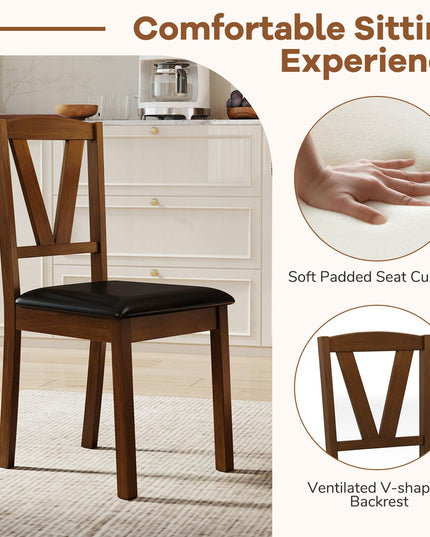 Giantex Wooden Dining Chairs Set for Dining Living Room