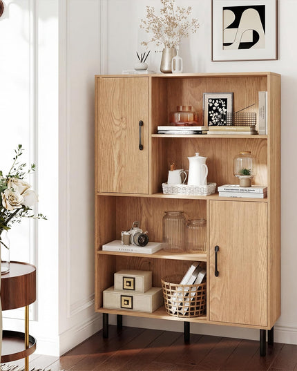 Meuble de Rangement Giantex à 4 Niveaux et Portes, 119 cm