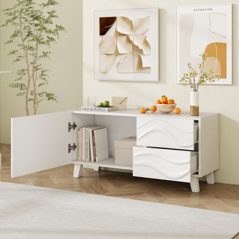Giantex White TV Stand for TVs up to 44"