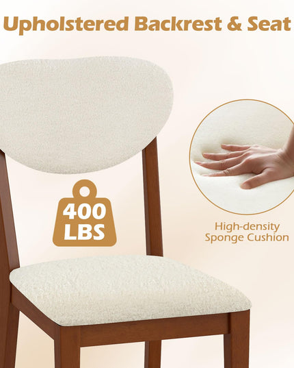 Giantex Sherpa Dining Chairs Set of 4