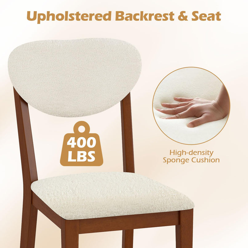 Giantex Sherpa Dining Chairs Set of 4