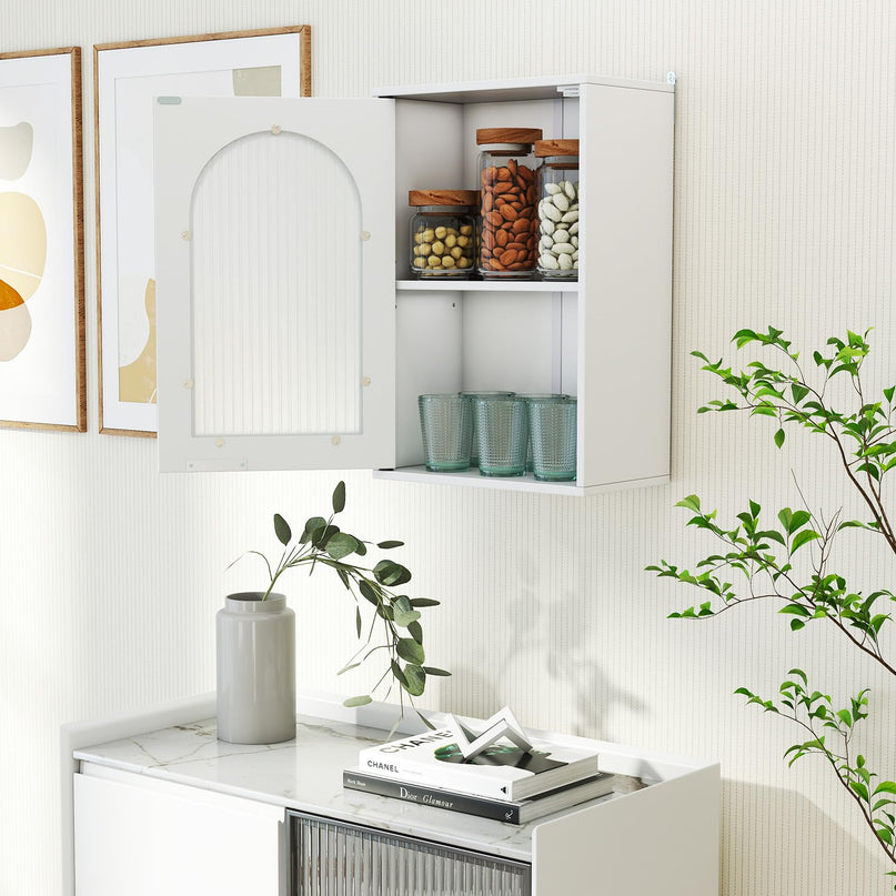 Giantex Wall Mounted Bathroom Cabinet for Living Room Laundry