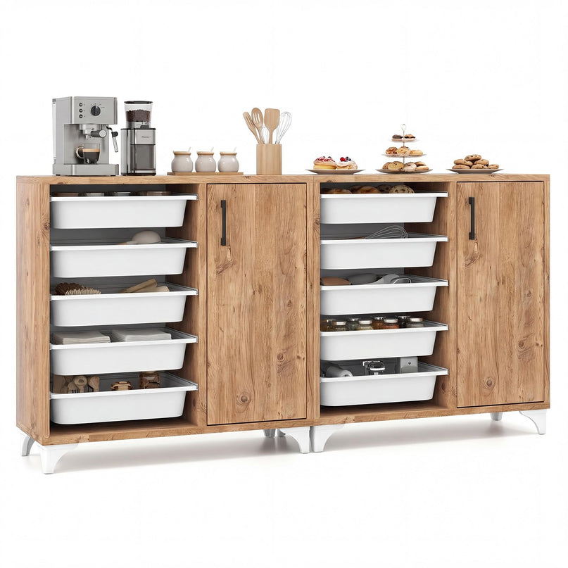 Buffet de salle à manger Giantex avec tiroir de rangement en plastique pour cuisine et salon
