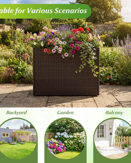 Jardinière surélevée en osier Giantex pour légumes, fleurs, herbes, balcon ou porche