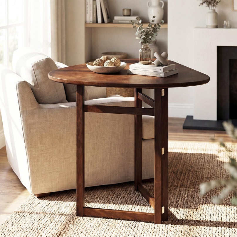Giantex Table à manger pliante à abattants 80 cm pour 2-3 personnes