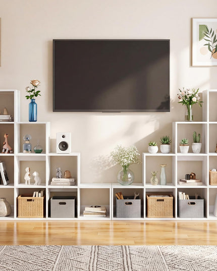 Giantex 51" Wooden 10-Cube Stepped Bookcase for Living Room