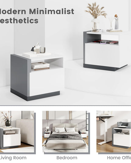 Giantex Modern Nightstand with Drawer