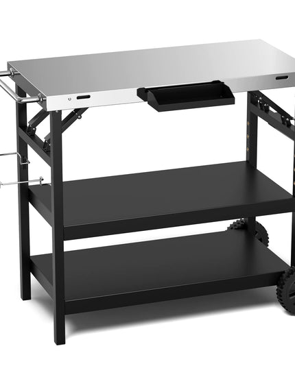 Giantex Outdoor Grill Cart with Wheels