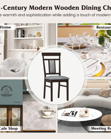 Giantex Wooden Dining Chairs Set for Dining Room Living Room
