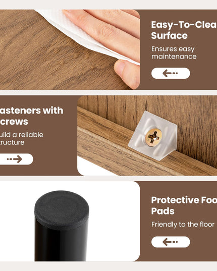 Giantex Rattan End Table with Cabinet Boho Nightstand