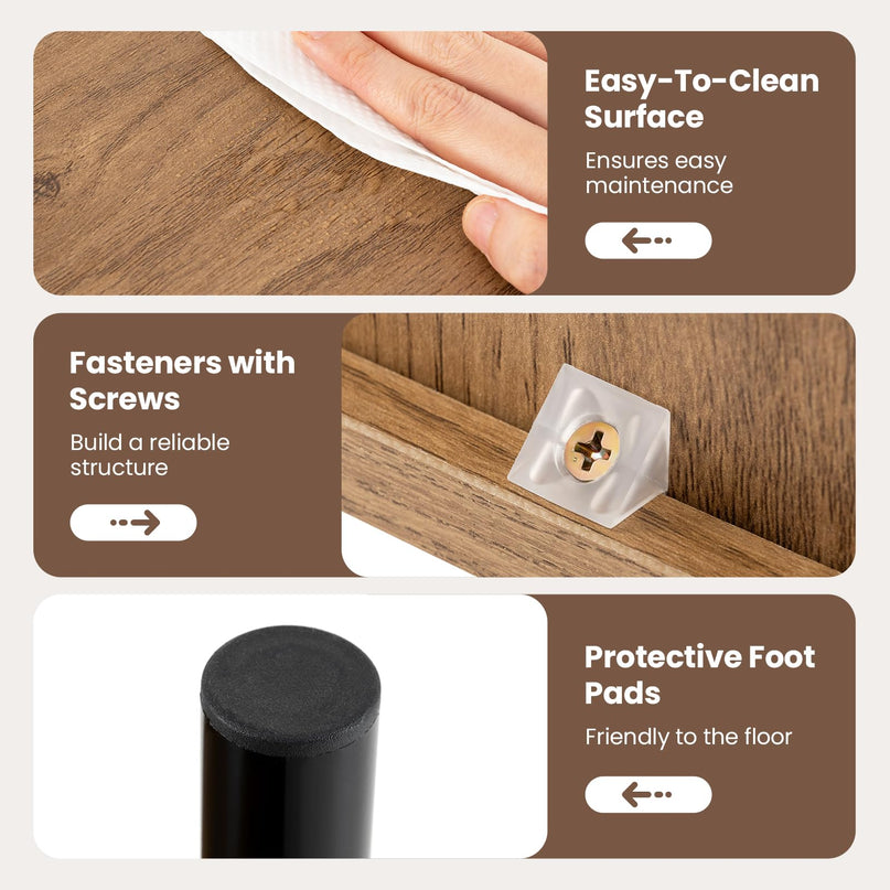 Giantex Rattan End Table with Cabinet Boho Nightstand