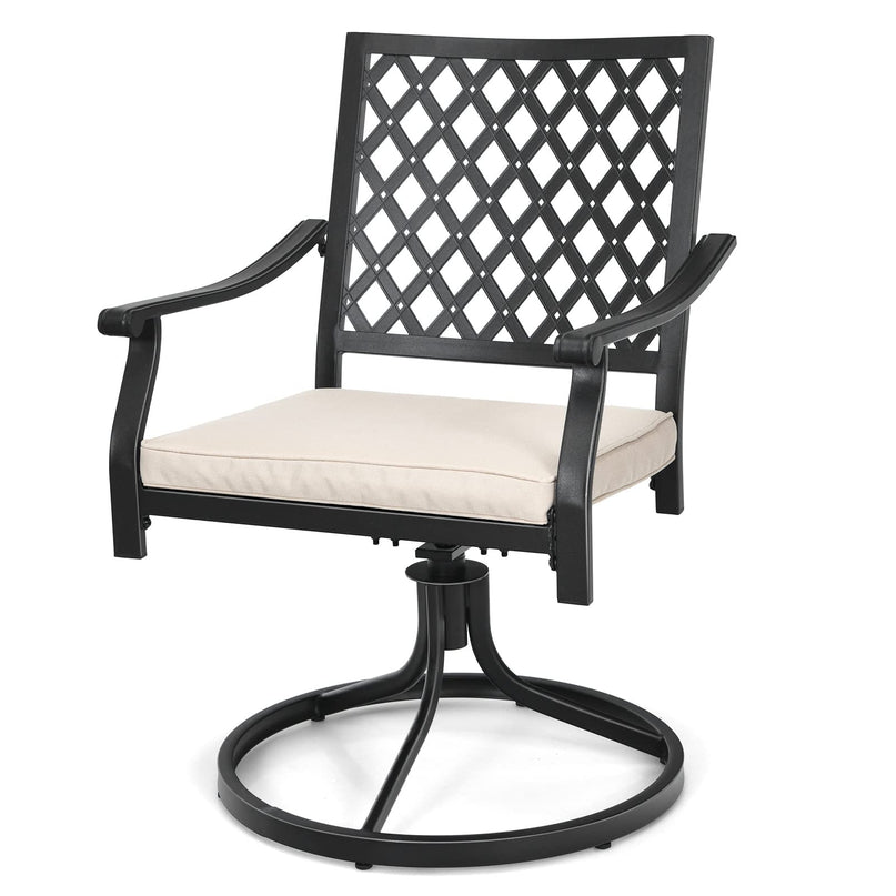 5 Piece Patio Dining Set, Outdoor Square Bistro Table for 4