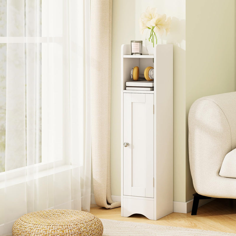 Giantex Small Bathroom Storage Cabinet with Door & Adjustable Shelves