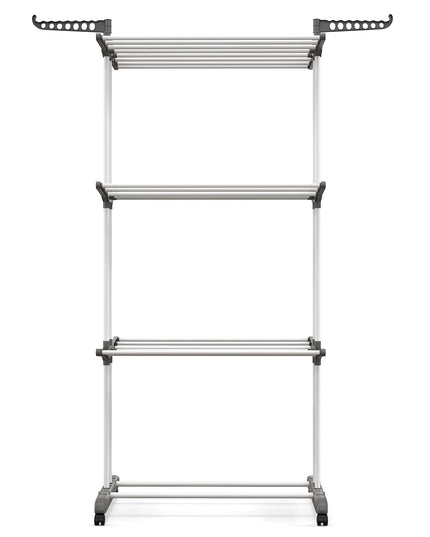 Giantex Foldable Clothes Drying Rack, Oversized 4-Tier Collapsible Laundry Rack w/ 3 Retractable Trays