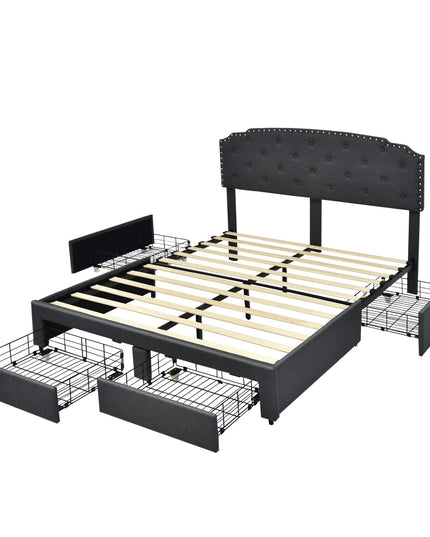 Giantex Upholstered Platform Bed Frame