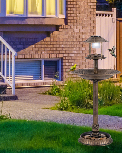Giantex 42 inch Bird Bath Solar Lighted