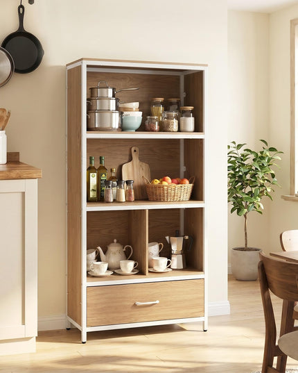 Giantex 56" Tall Bookcase with Drawer 5-Tier Bookshelf