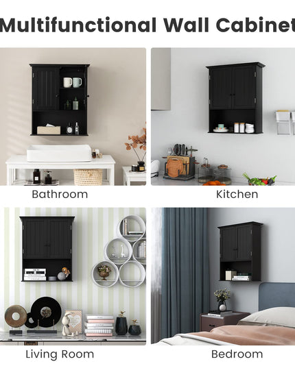 Giantex Bathroom Wall Mounted Cabinet - Storage Cabinet w/Adjustable Shelf