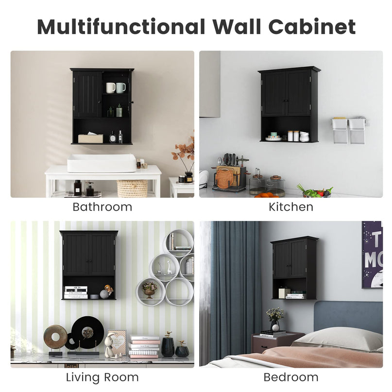 Giantex Bathroom Wall Mounted Cabinet - Storage Cabinet w/Adjustable Shelf