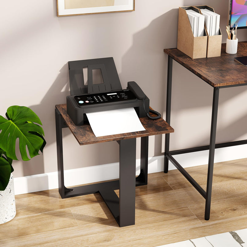 Giantex Square Industrial Bedside Night Stand with T-Shape Metal Frame