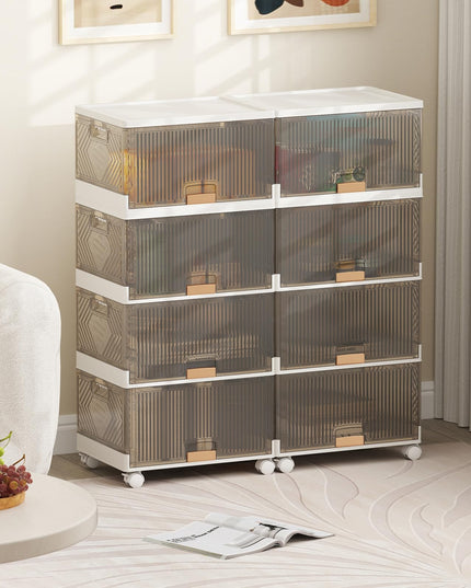 Giantex 4 Tier Stackable Storage Bins with Lids