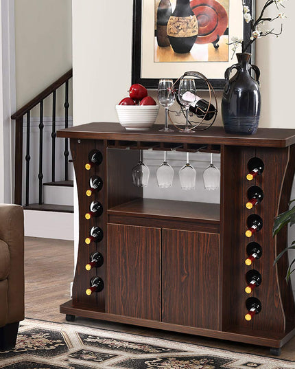 Buffet Server, Rolling Sideboard, Wood Credenza, Console Table