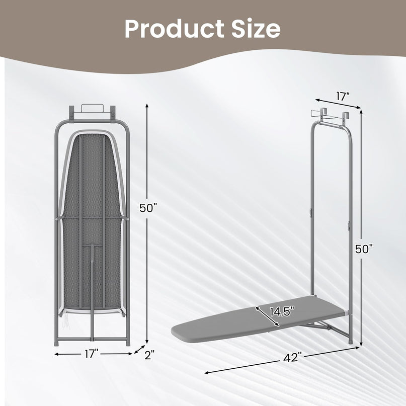 Giantex Over The Door Ironing Board with Iron Holder