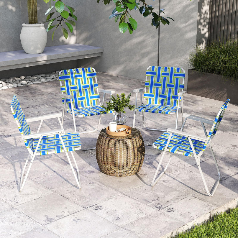 Giantex 2/4/6-Pack Lightweight Folding Camping Chairs