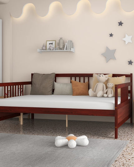 Giantex Full Size Daybed, Wooden Daybed Sofa Bed Frame with Wood Slat Support for Kids Teens (Full)