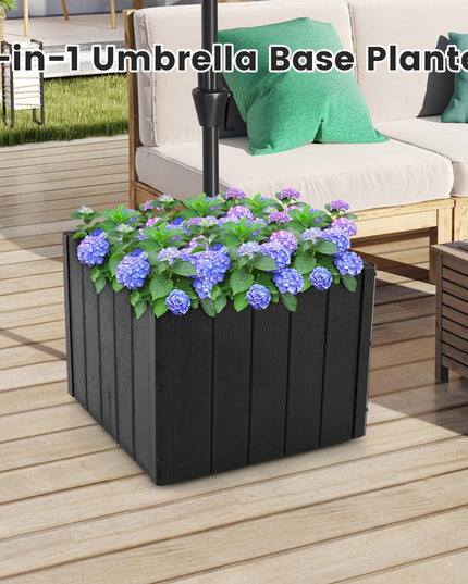 Giantex 88 lbs Umbrella Base with Fillable Planter with 4 Rollers
