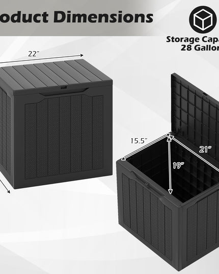 Giantex Boîte de rangement extérieure de 95 litres pour accessoires de piscine