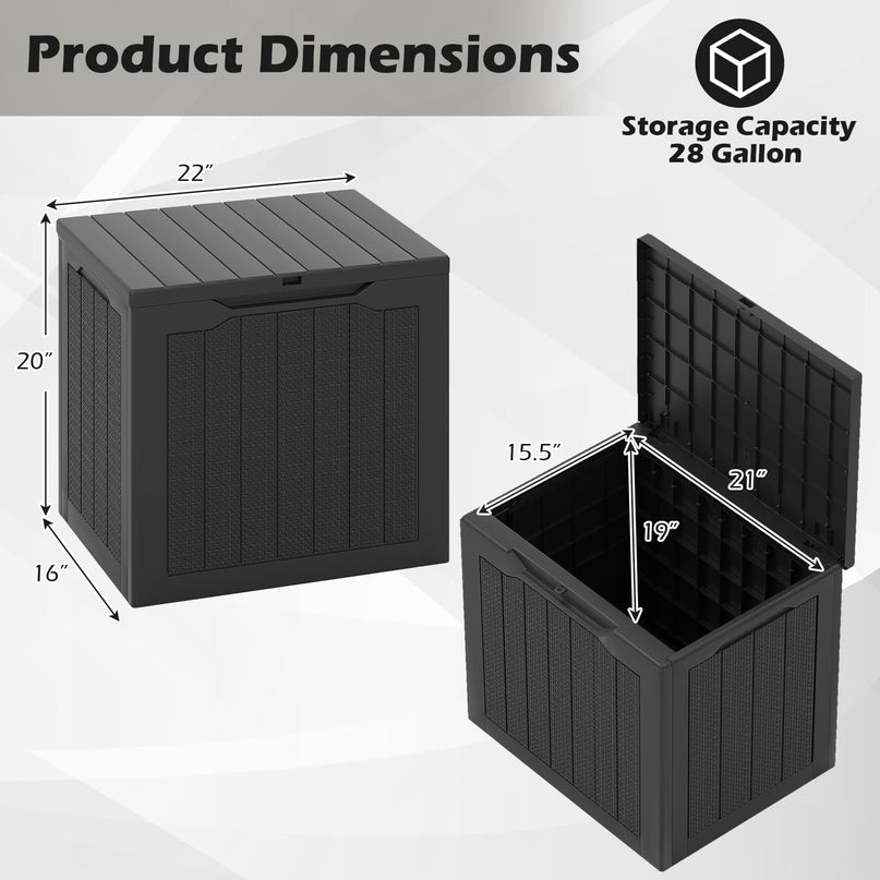 Giantex 25 Gallon Outdoor Storage Box for Pool Accessories