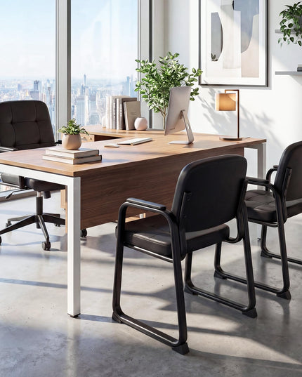 Chaises d'accueil Giantex pour salle d'attente avec accoudoirs rembourrés