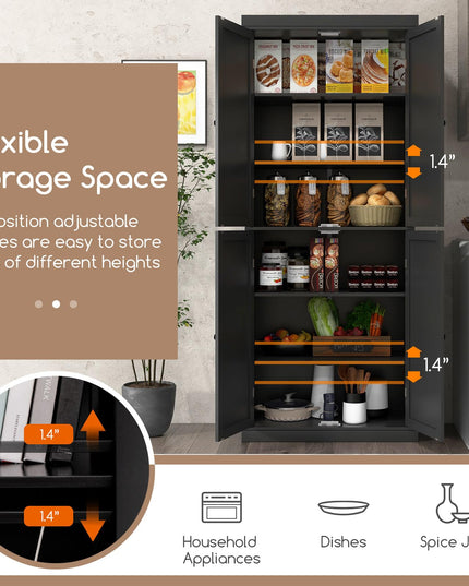 Giantex 4 Door Kitchen Pantry