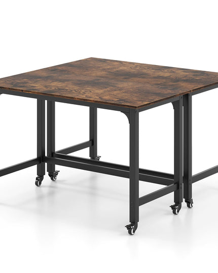 Giantex Conference Table, 48" Rectangular Mobile Meeting Room Desk with Removable Storage Bag & 2 Hanging Hooks