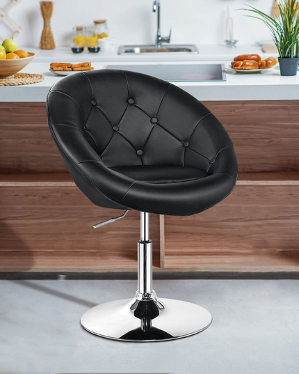 Giantex Swivel Round Tufted Vanity Chair, Set of 2 Height Adjustable
