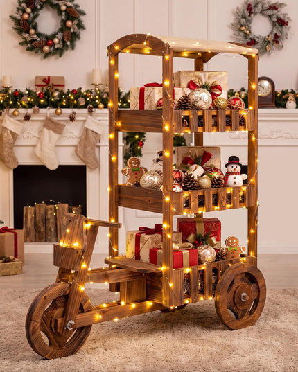GIANTEX 3-Tier Tricycle Plant Stand with Canopy