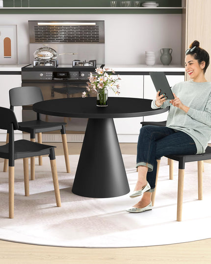 Giantex Wooden Dining Chairs Set of 4, Modern Dining Side Chairs Set w/Ergonomic Backrest, Wide Seat & Sturdy Wooden Legs