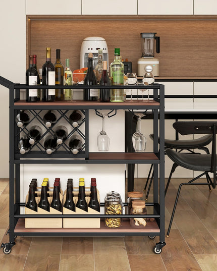 Giantex Bar Cart, 3 Tier Serving Cart for Home
