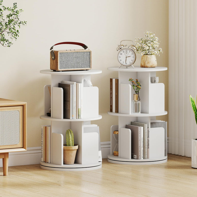 Giantex 3 Tier Rotating Bookshelf for Living Room Bedroom