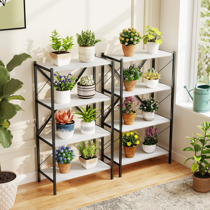 Giantex 3/4 Tier Bookshelf with Heavy-Duty Metal Frame