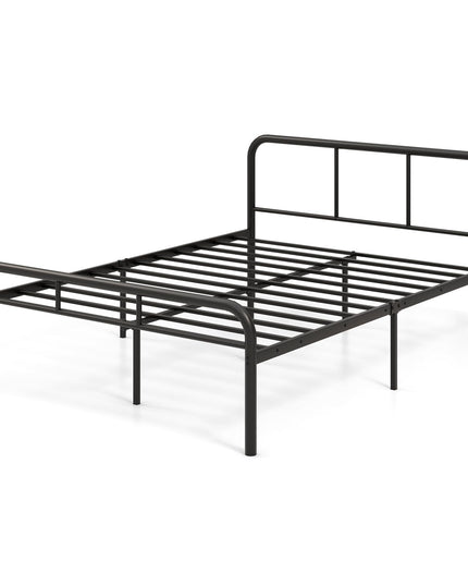 Giantex Twin Size Bed Frame, Modern Metal Platform Bed with Headboard and Footboard, Heavy Duty Steel Slat Support Mattress Foundation