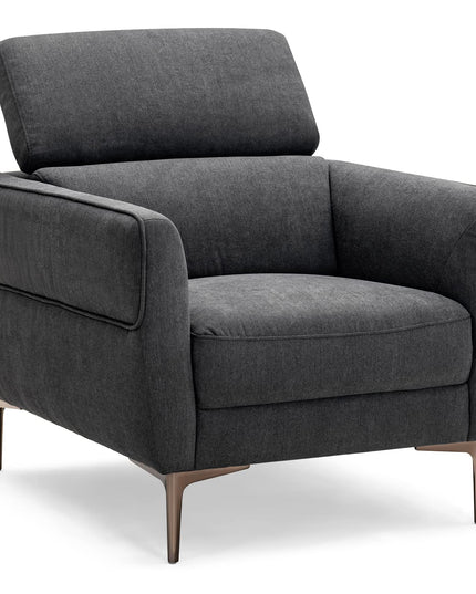 Giantex Accent Chair, Upholstered Single Sofa Chair with Adjustable Headrest