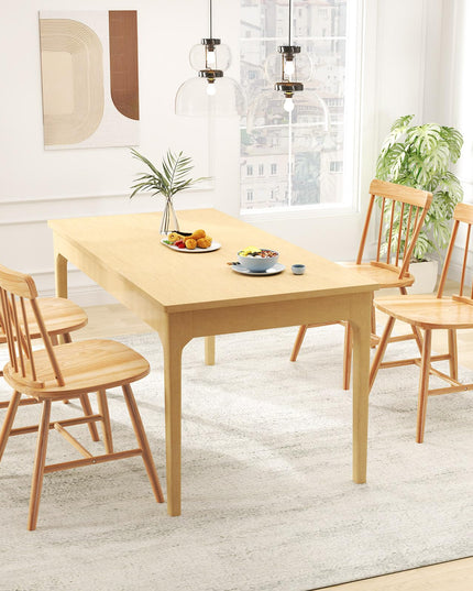 Giantex Windsor Dining Chairs Set of 2/4, Farmhouse Kitchen Chairs w/Rubber Wood Frame, Elegant Hollowed Backrest