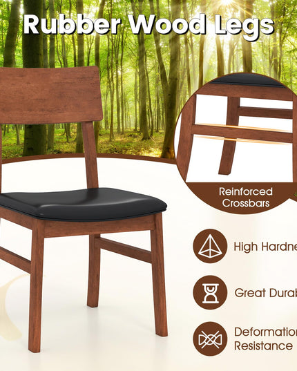 Giantex Wooden Dining Chairs Set of 2/4 for Dining Room